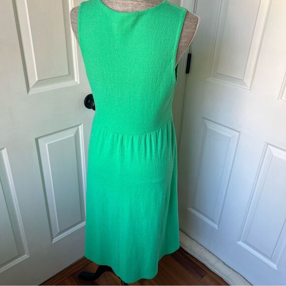 Draper James sleeveless textured midi dress Size L Kelly Green - Picture 3 of 5